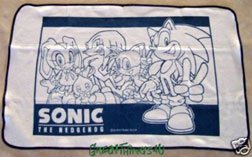 Line Art Decorated Flat Sonic Cream Cloth