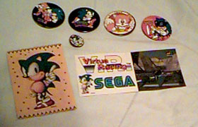 5 Pin Button Sonic Post Cards