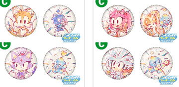 Sega Online 2019 Summer Pin Buttons