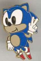 Hot-Air Balloon shaped Sonic the Hedgehog enamel pin