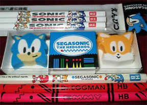 Sonic Eraser Pencil Set Collection
