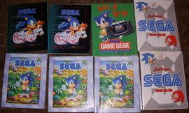 Folded Sega Sonic Catalogs