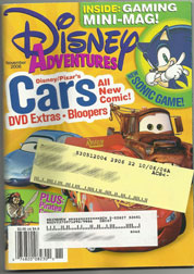 Disney Adventures Magazine Sonic Cover