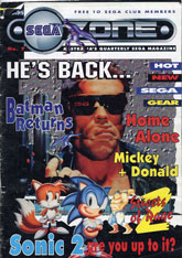 Sega Club Australia Magazine Sonic 2 Cover