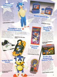 Sega Visions Issue 14 page 97 Sonic Merch