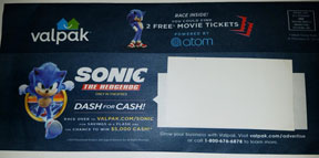 Valpak Win Tickets Sonic Movie