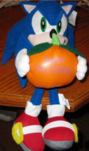Halloween Pumpkin Holding Sonic Orange You Glad It's Over