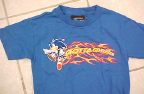 Gotta Go Faster flames Sonic the Hedgehog small Tee