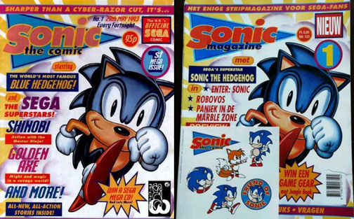 Dutch Sonic The Comic Compare Issue