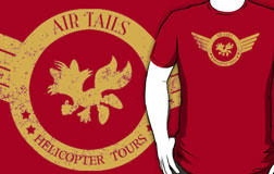 Air Tails Helicopter Tours Parody Tee