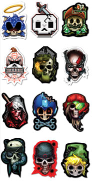 Game Over Dead Character Stickers
