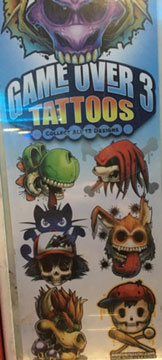 Game Over Tattoos Stick On Parody