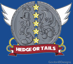 Hedge or Tails coin parody shirt design
