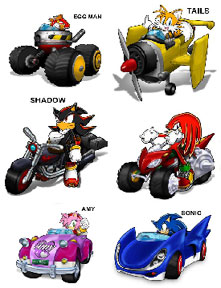 Proto Sonic Racing Car Figure Art