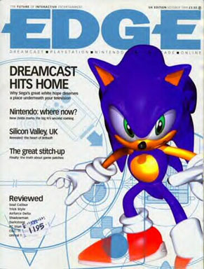 EDGE Video Game Magazine cover Sonic