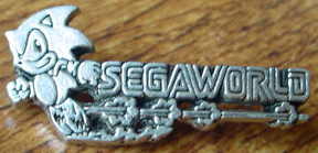 All metal Segaworld Sonic trail pin