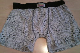Line art Sonic b/w boxers underwear