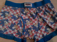 Checkered Sonic faces boxers