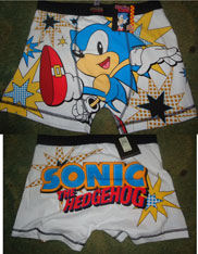 Classic Style Jumping Sonic & Logo Boxers