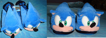 NEXT modern Sonic 3D face slippers