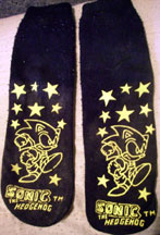 Sonic Slipper-Socks Stars Black