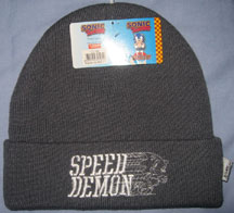 Speed Demon Sonic Black Knit Cap Hat