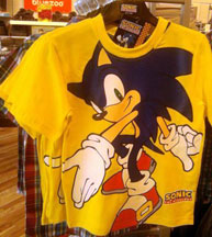 Yellow modern big Sonic design shirt