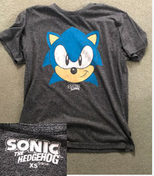 Charcoal Gray Sonic Big Face Tee