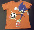 Orange Tee with Football Soccer Sonic