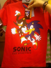Kids size Sonic Shadow Red Tee