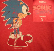 Old-Look Next-Store Red Tappin' Sonic Shirt