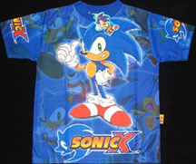 Sonic Collage Spandex Blue Shirt