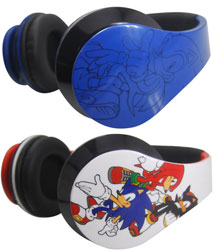 Sonic themed foldable earphones 2 sets