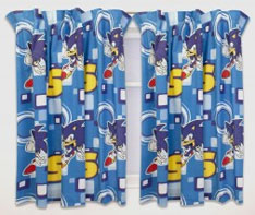 Sonic & S letter pattern modern curtains
