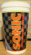 Checkered Plastic Cup Back