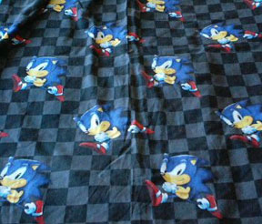 Sonic Checker Print Curtains Drapes