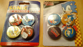 Sonic modern & classic pin badges MIP