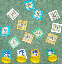 Sonic board game pieces & tiles