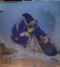 Winter Games 3D effect Sonic snowboard display