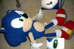 Large Sonic X Doll Side & Detail