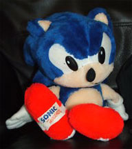 Logo tag foot bottom Sonic doll
