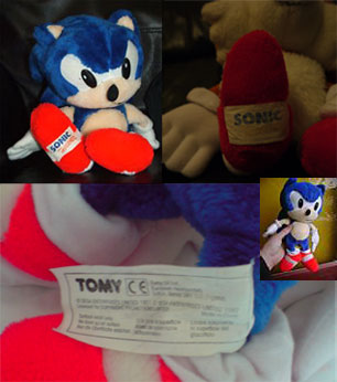 Tomy Logo Foot Bottom Sonic Small Plush