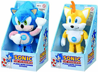 Sonic & Tails Sound Effects Plushes NIB