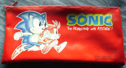 Soft-Side Red Sonic Tails Pencil Case