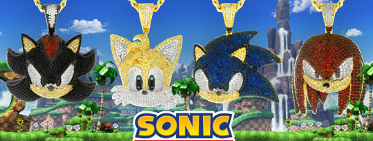 Sonic Shadow Knuckles King Ice Pendants