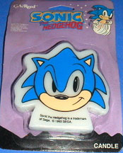 Big Birthday Sonic Face Candle