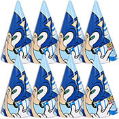 Sonic themed Cone Party Hats