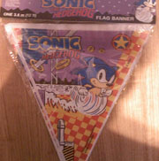 Party Flag Banners of Sonic