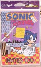 Sonic party invitations by CA Reed