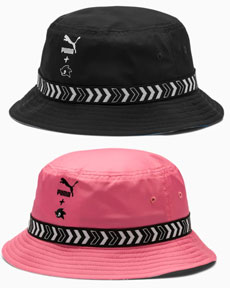 2 Kids Size Bucket Hats Pink Black Puma